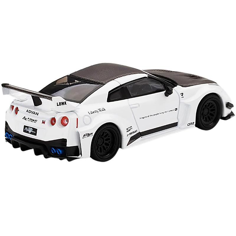 Nissan 35GT-RR Ver.1 LB-Silhouette WORKS GT White and Carbon Ltd Ed 2400 pcs 1/64 Diecast Model Car by True Scale Miniatures