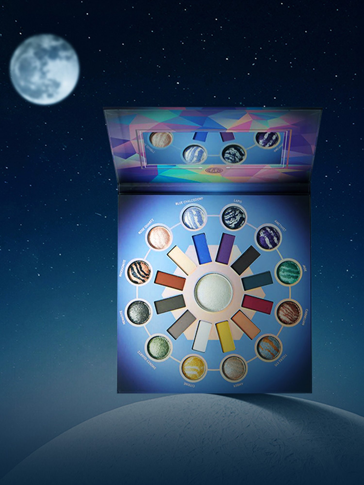 BH Cosmetics Crystal Zodiac Eyeshadow & Highlighter Palette - 27 gm