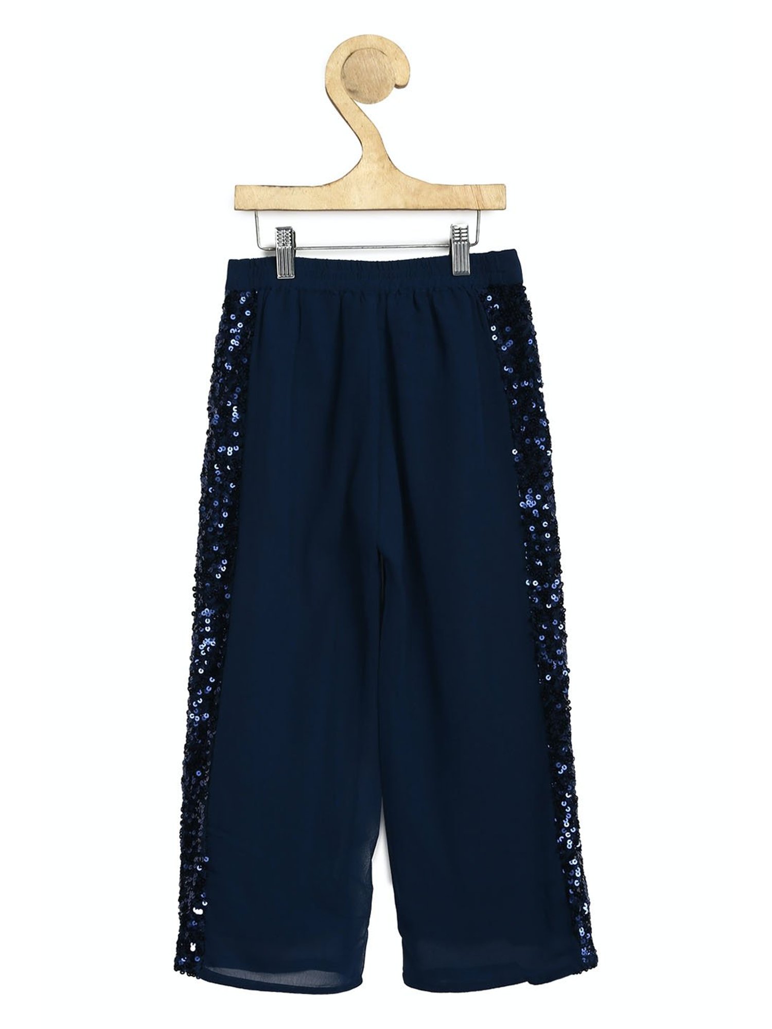 METTLE Girls Navy Solid Joggers