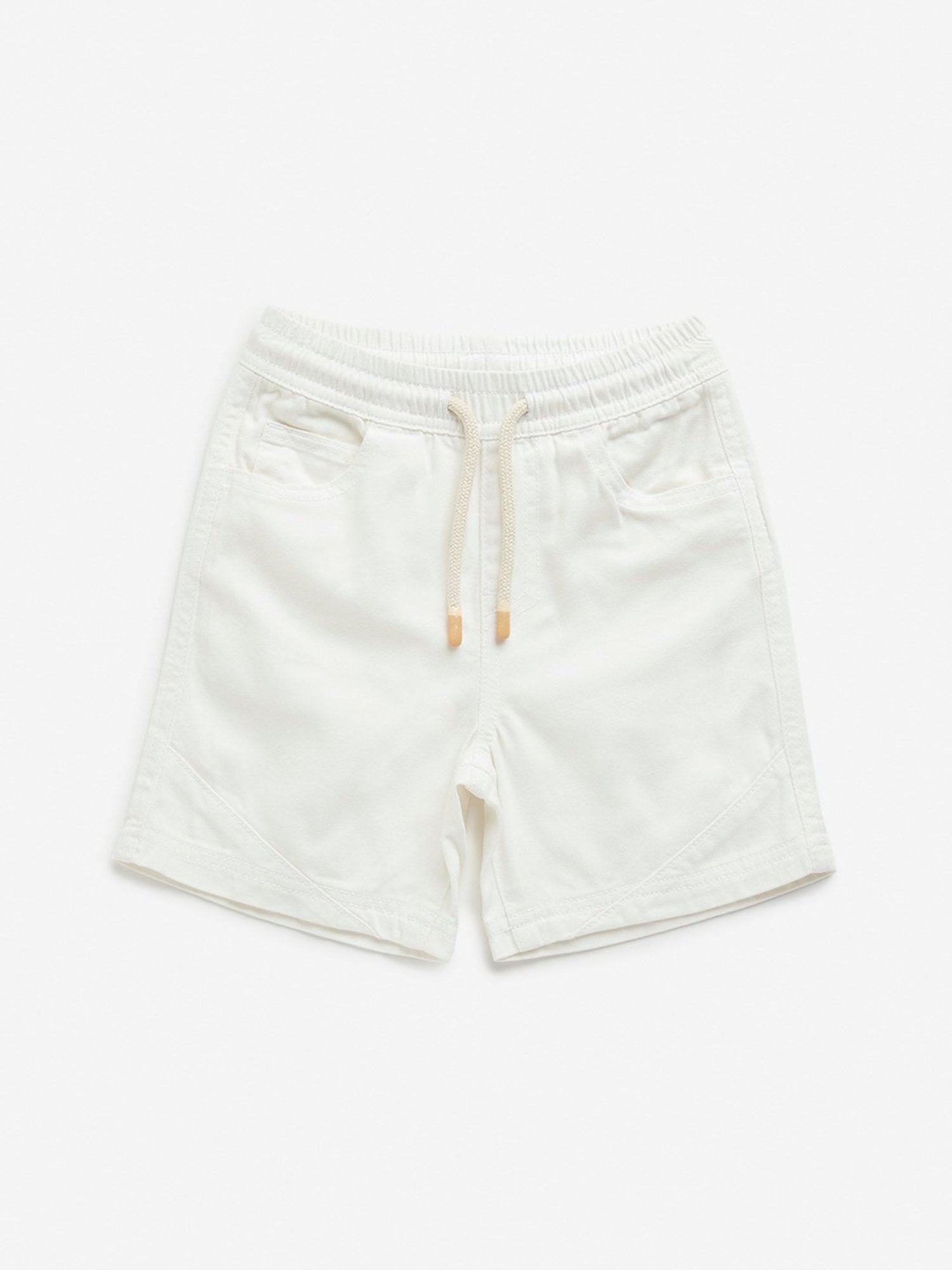 HOP Kids by Westside White Relaxed-Fit Mid-Rise Shorts