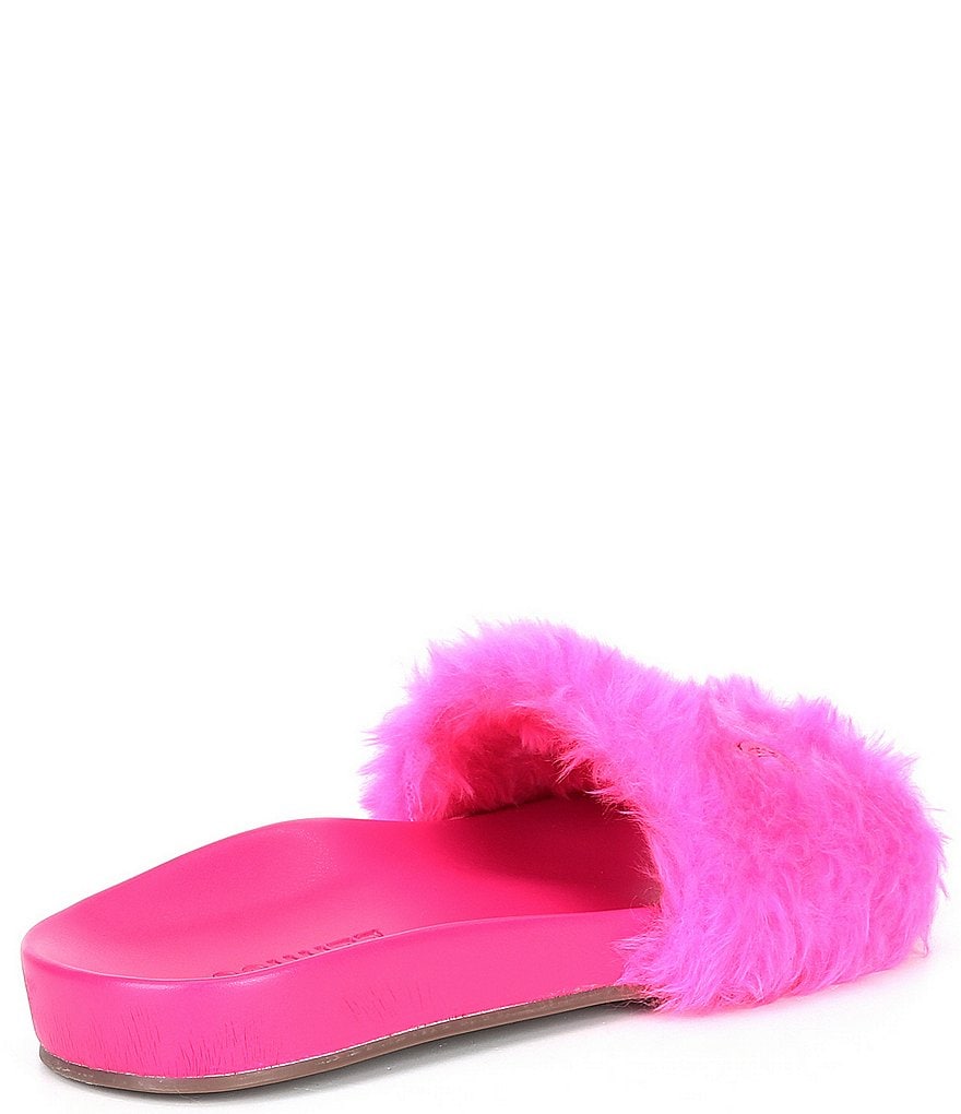 Schutz Boss Babe Faux Fur Slides