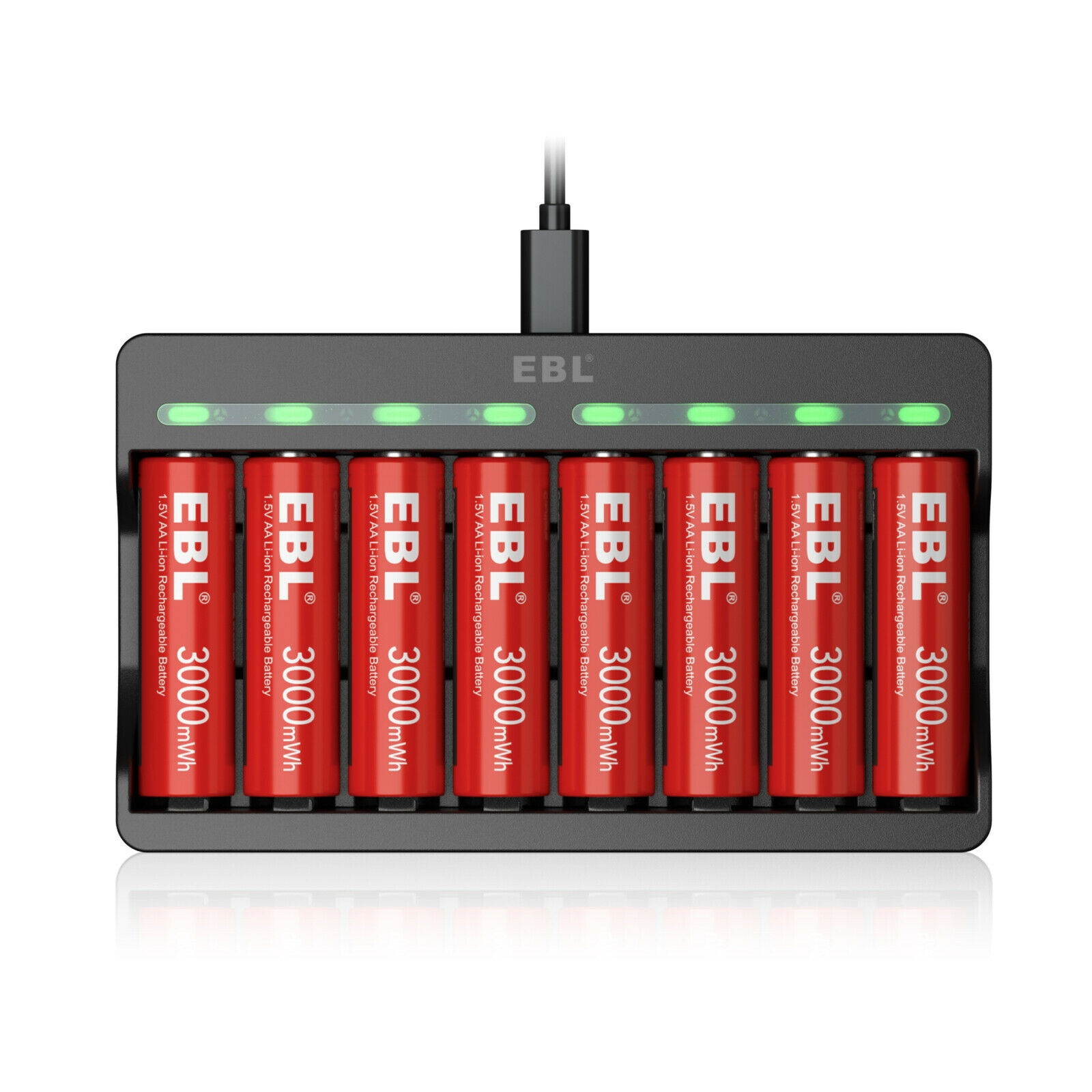 Lot   2000mah 1.5V Rechargeable AA Li-ion Batteries 3000mwh Batteries /Charger