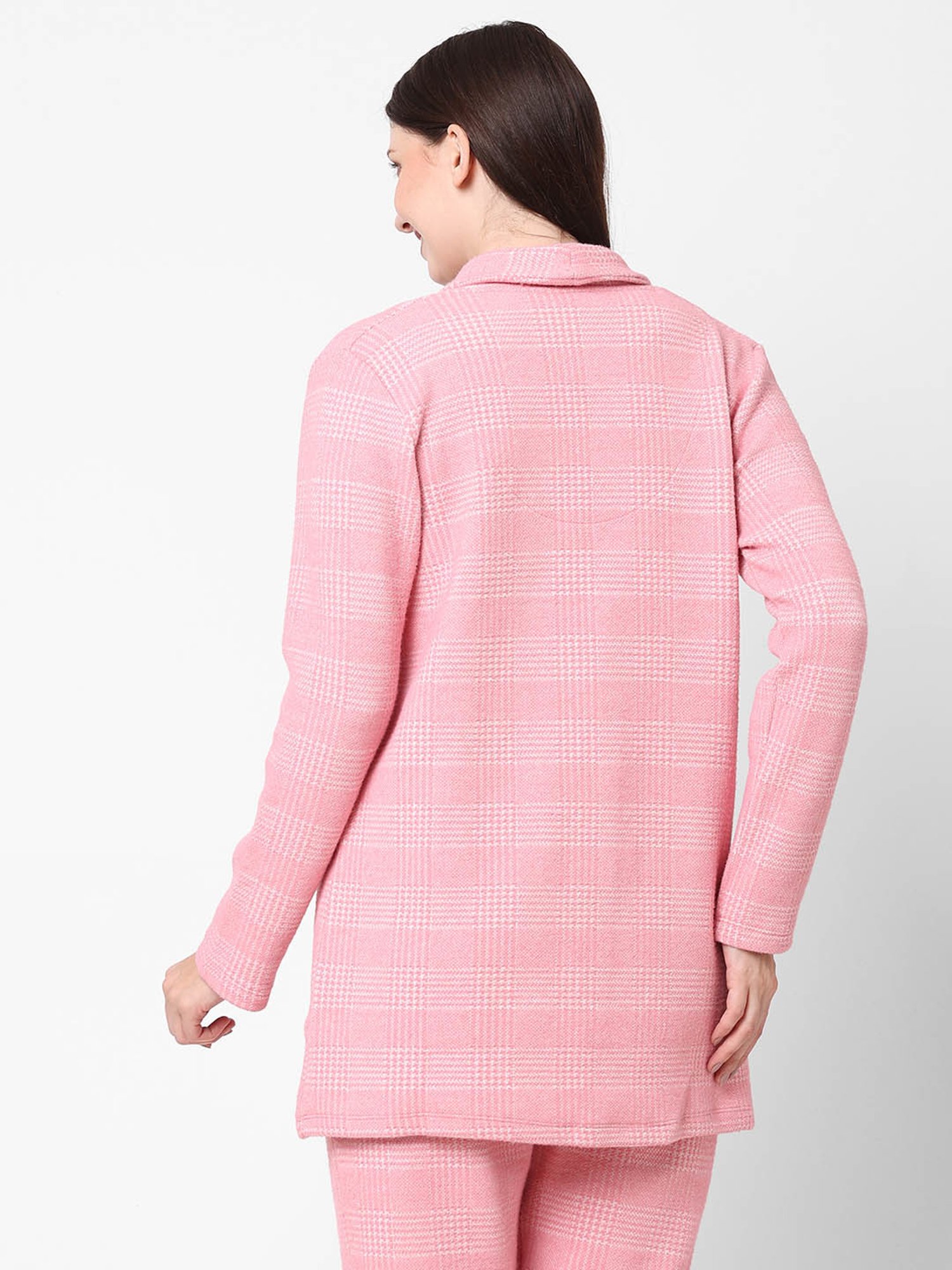 Sweet Dreams Coral Pink Striped Cardigan