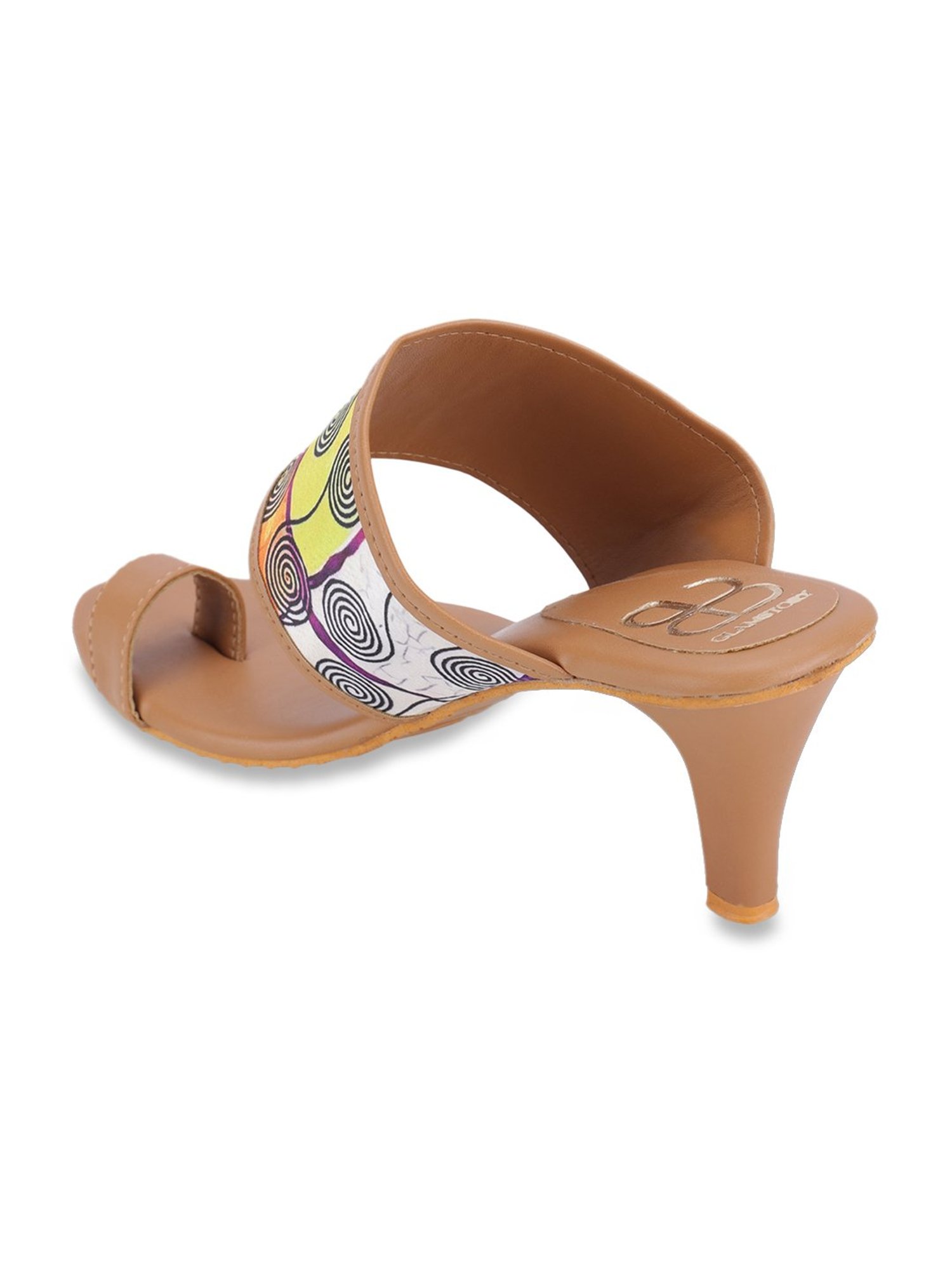 Glam Story Women's Masakali Multicolored Toe Ring Stilettos