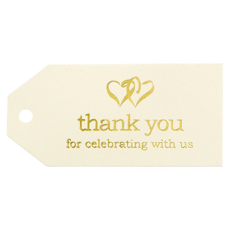 25ct Linked at the Heart Wedding Thank You Favor Cards