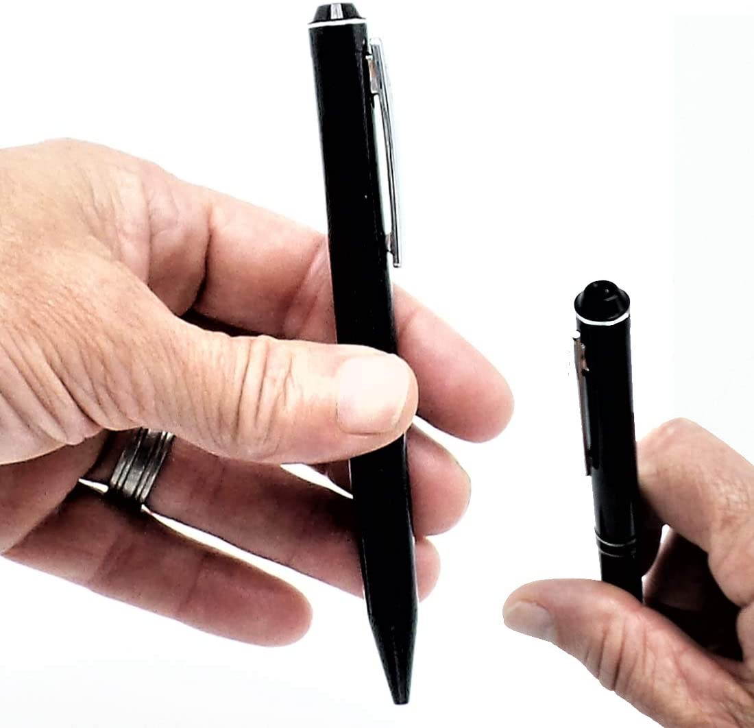 Slim Voice Activated Covert Digital Pen Audio Recorder | Long 20 Hour Battery Life | Date & Time Stamp | Mini Spy Recording Device | MP3 Playback on The Go } Easy to Use One Touch Recording