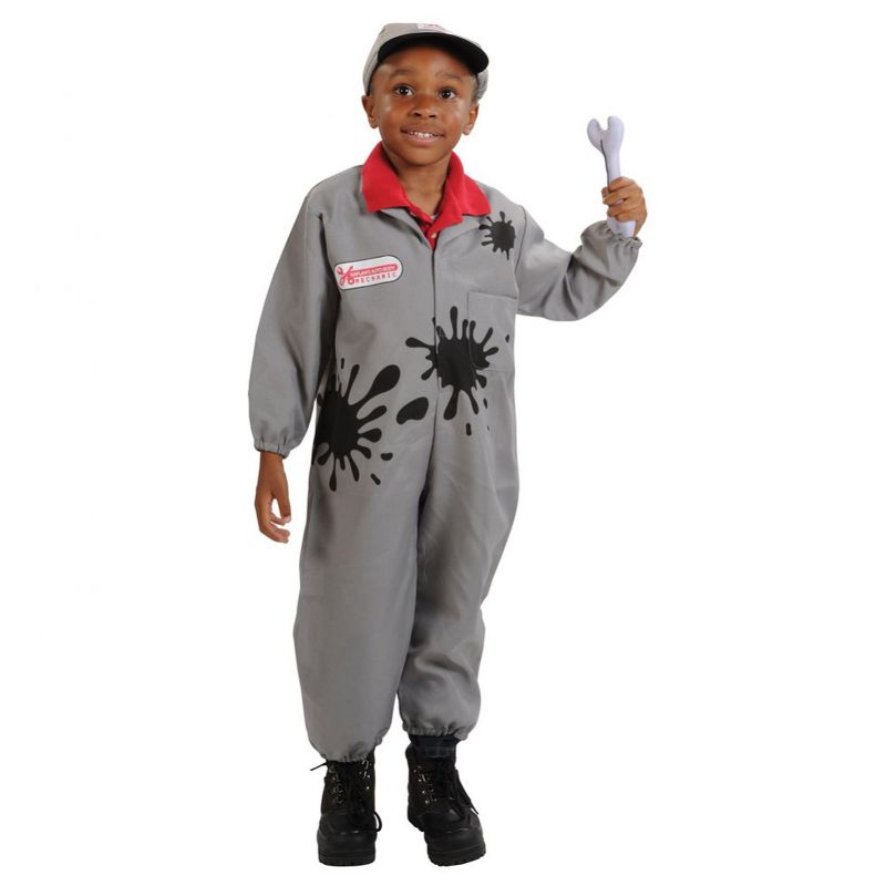 Kaplan Early Learning Grey Kids Mechanic Costume