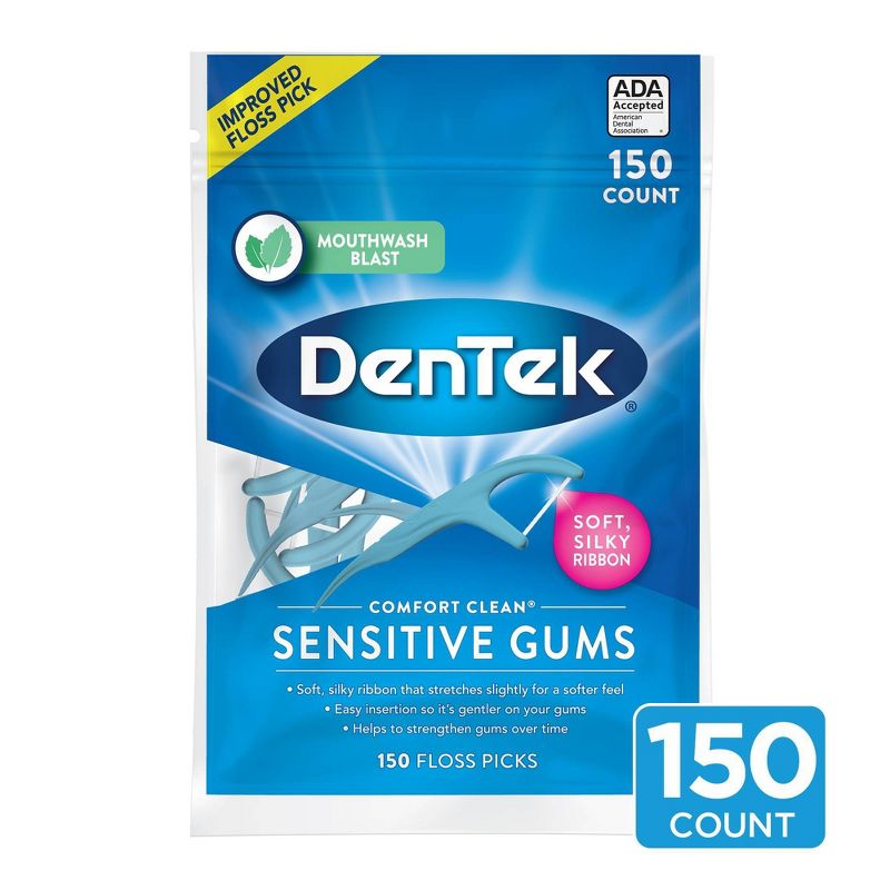 DenTek Comfort Clean Floss Picks For Sensitive Gums - 150ct