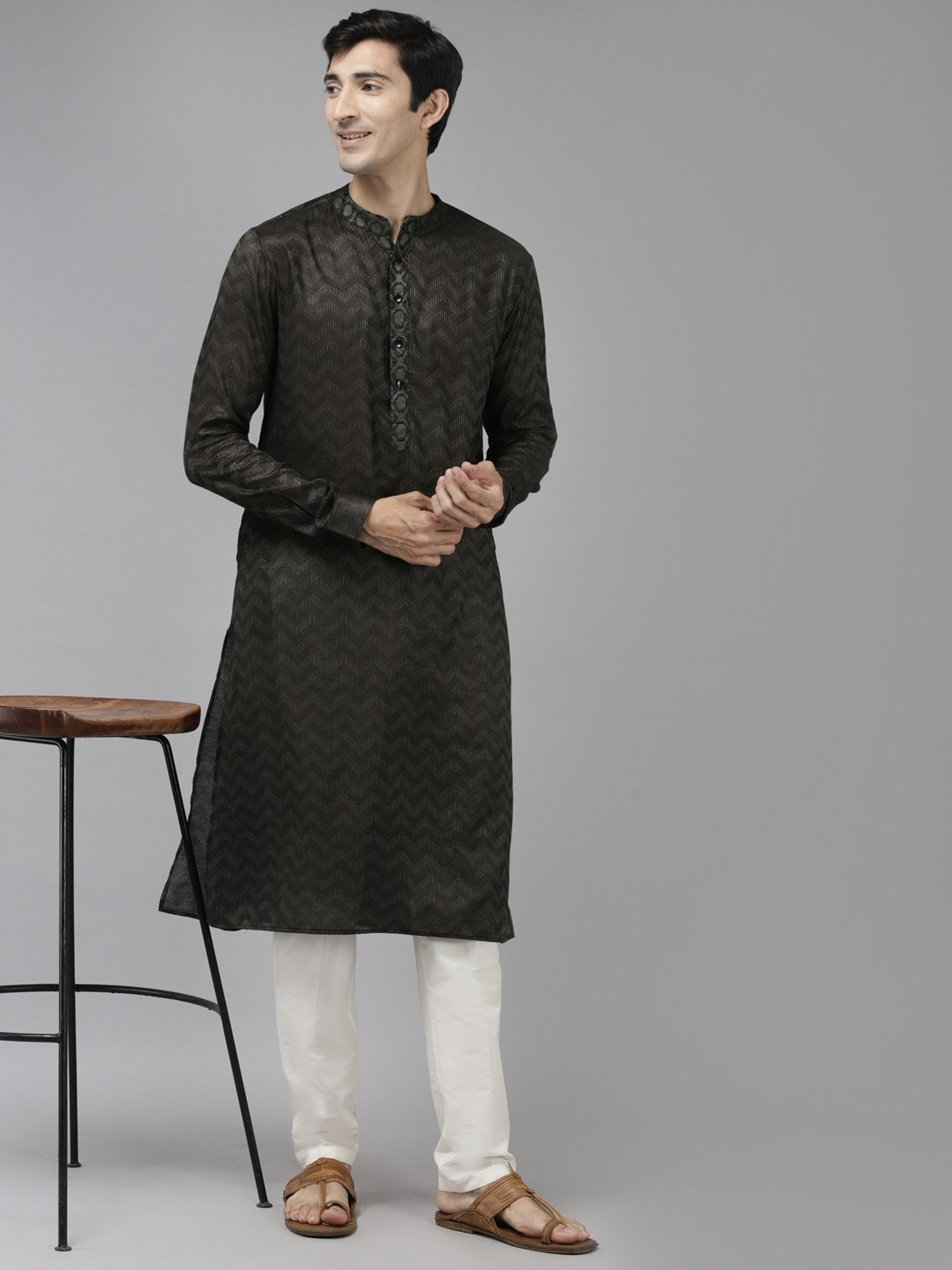 Sanwara White Regular Fit Chikankari Kurta & Churidar Set