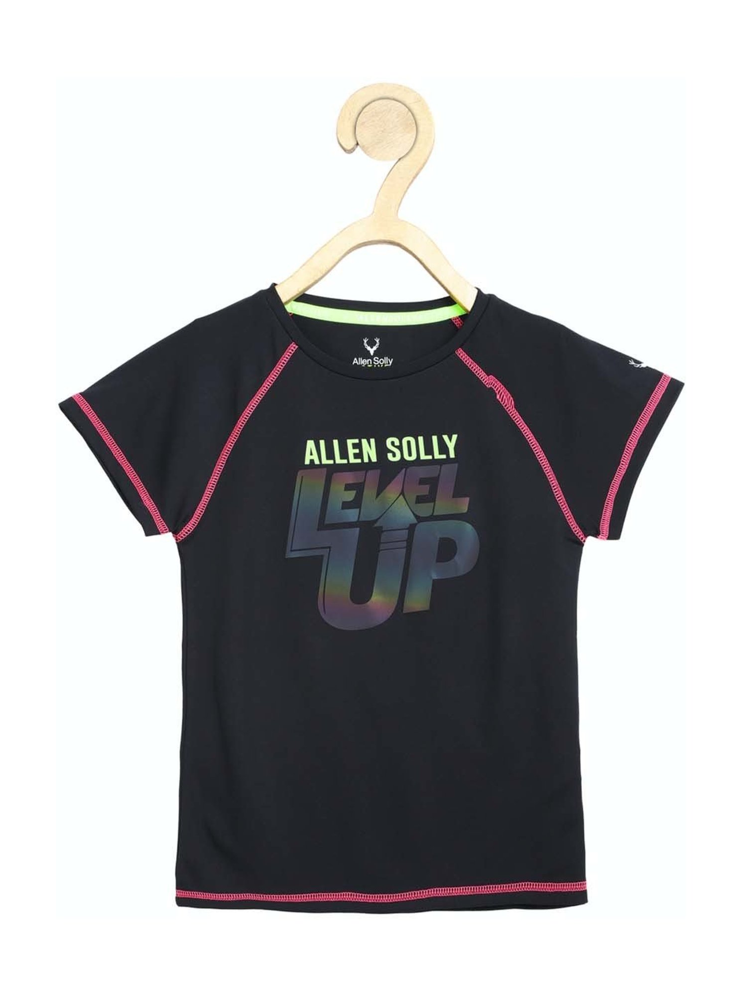 KIDS ONLY Anthracite Black Cotton Printed T-Shirt