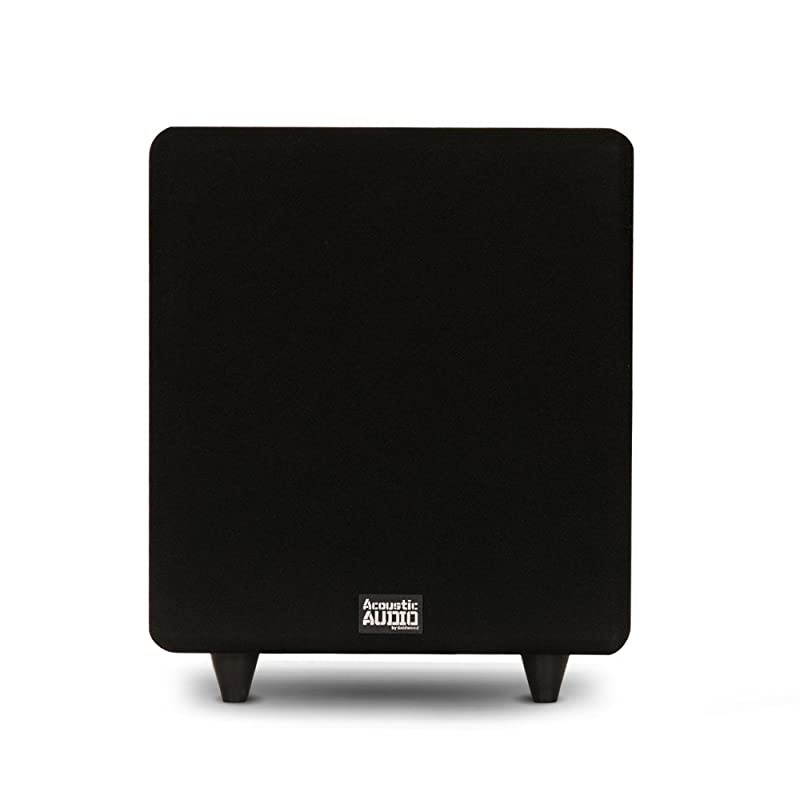 Audio PSW400-10 Home Theater Powered 10" LFE Subwoofer Black Front Firing Sub