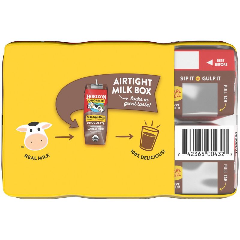 Horizon Organic 1% Chocolate Milk DHA Added - 6pk/8 fl oz Boxes