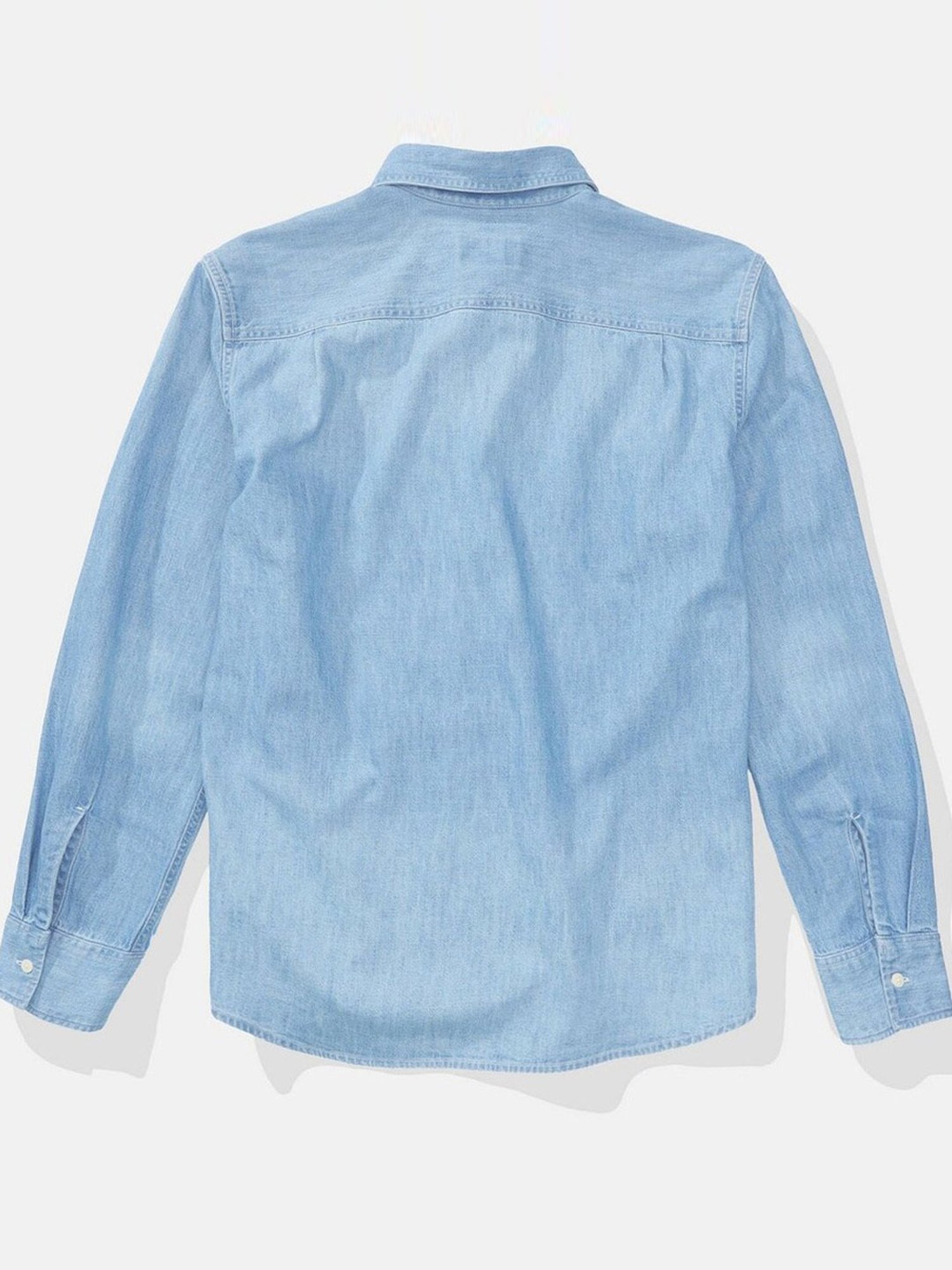 American Eagle Outfitters Blue Cotton Regular Fit Denim Shirt