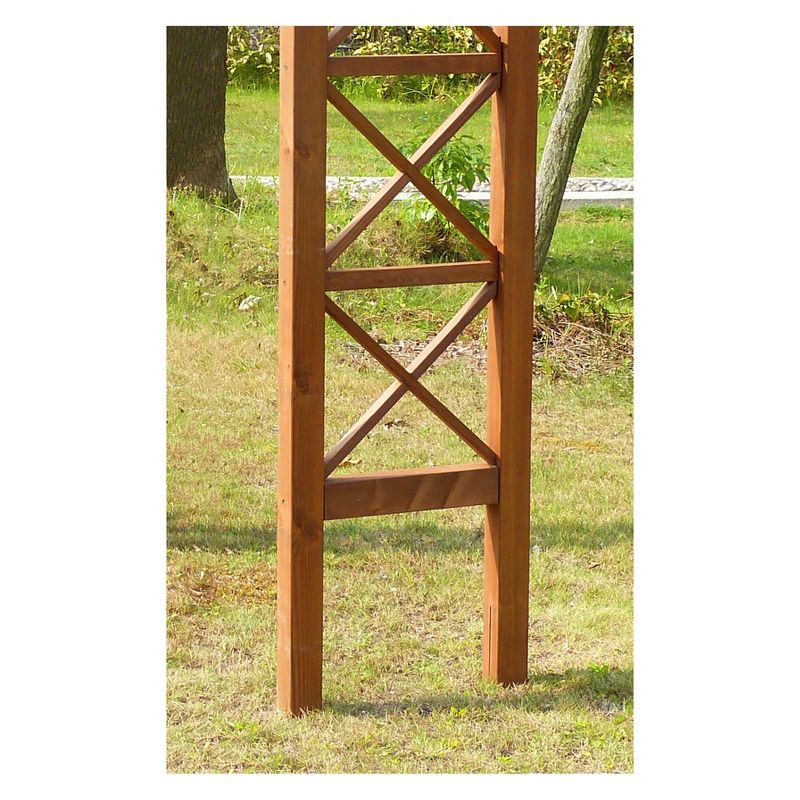 7' Venice Cedar Wood Weatherproof Arbor - Natural Wood - Merry Products