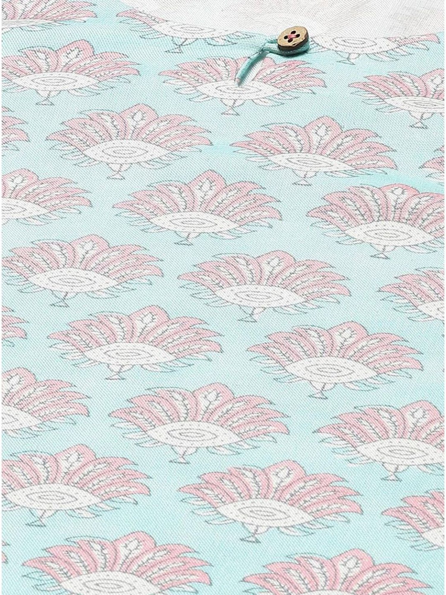 Rangriti Blue Printed Kurta Palazzo Set