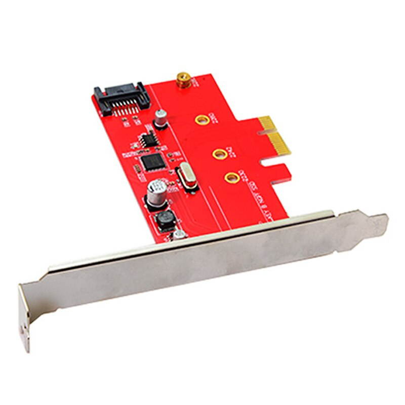 M.2 NGFF B/M-key SATA SSD to PCI-E Express 3.0 x4 Adapter ASM1061 Chipset with Bracket