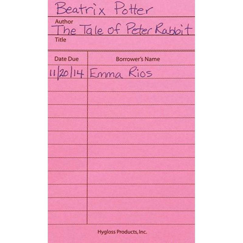 Hygloss Library Cards, Assorted Bright Colors, 3 x 5 Inch, pk of 500