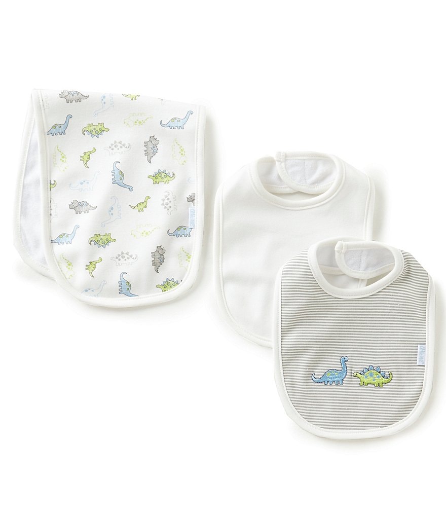 Little Me Baby Boys Tiny Dinos Bib & Burp Cloth Set