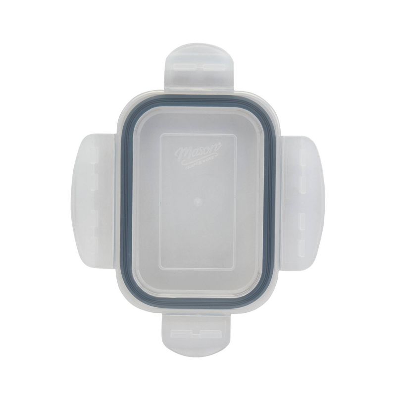 Mason Craft & More 15oz Set of 4 Rectangular Deep Food Storage Containers with Lids