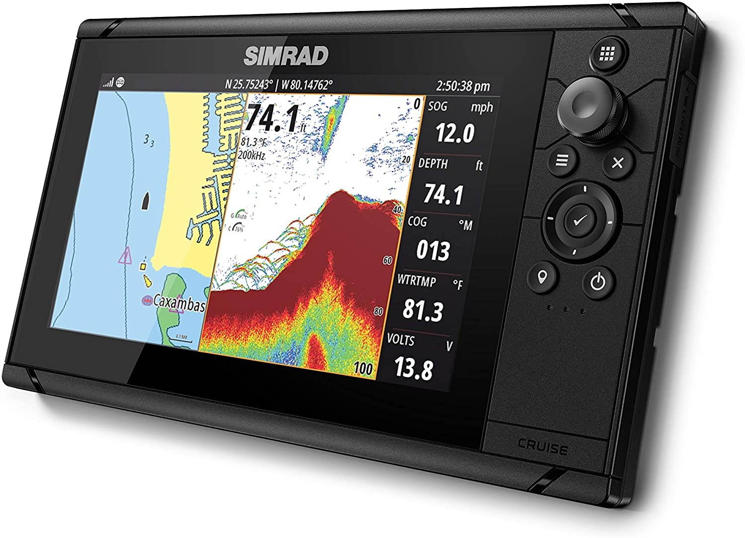 Simrad Cruise-9 Chart Plotter with 9-inch Screen and US Coastal Maps Installed