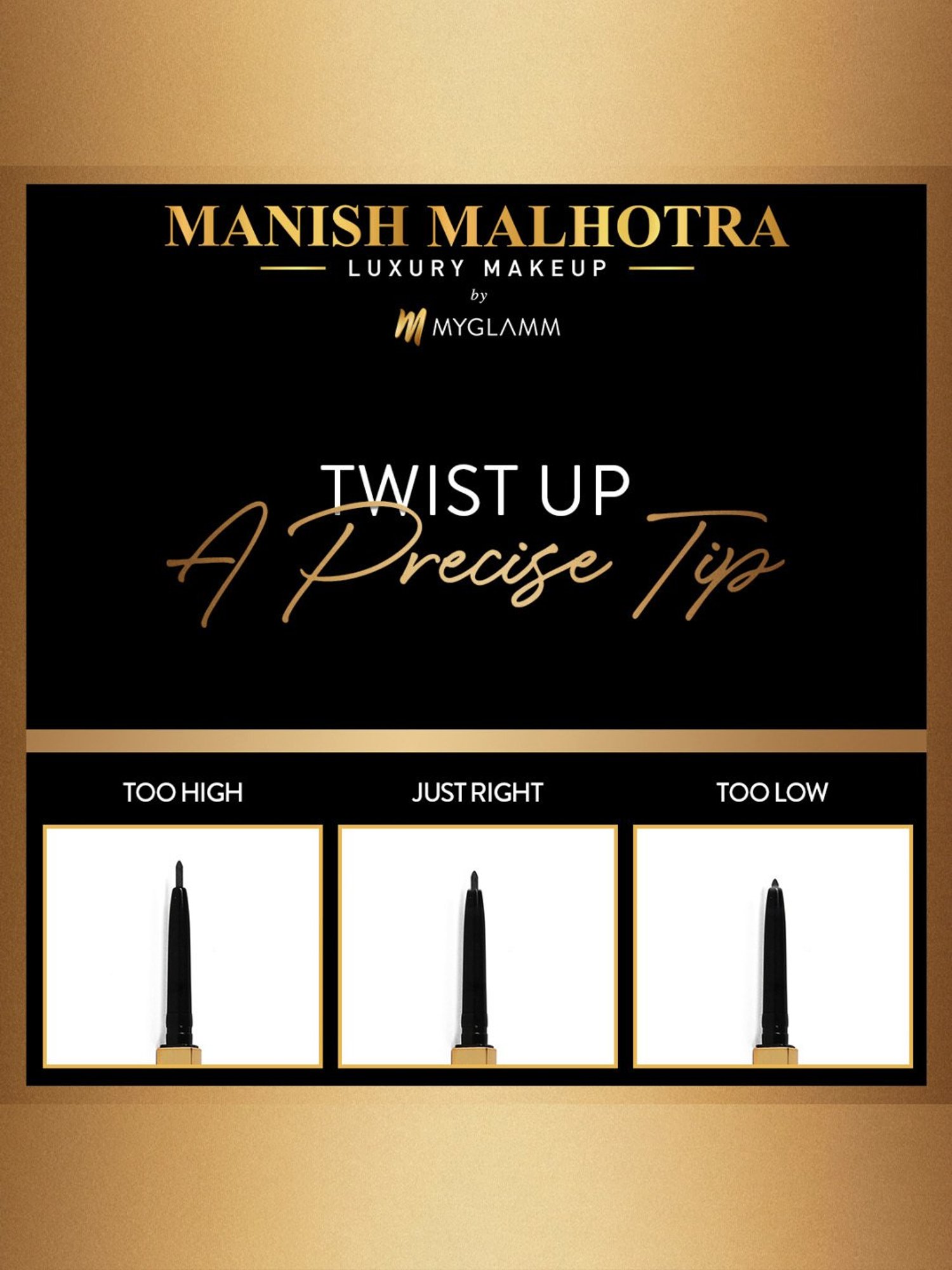 MyGlamm Manish Malhotra Precision Eyebrow Definer Charcoal Allure - 0.3 gm