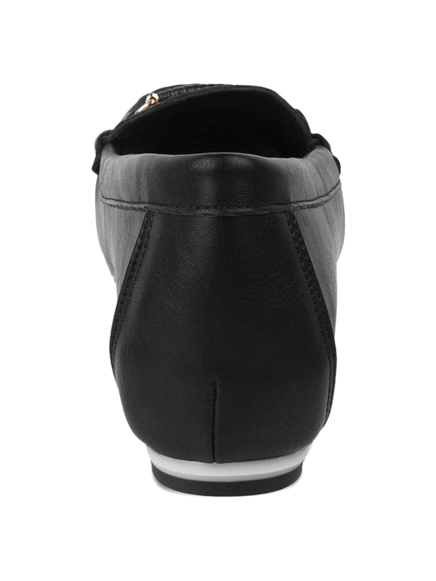 Tresmode Women's Black Wedge Loafers