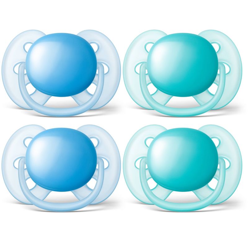 Philips Avent Ultra Soft Pacifier 6-18m - Blue/Teal - 4pk