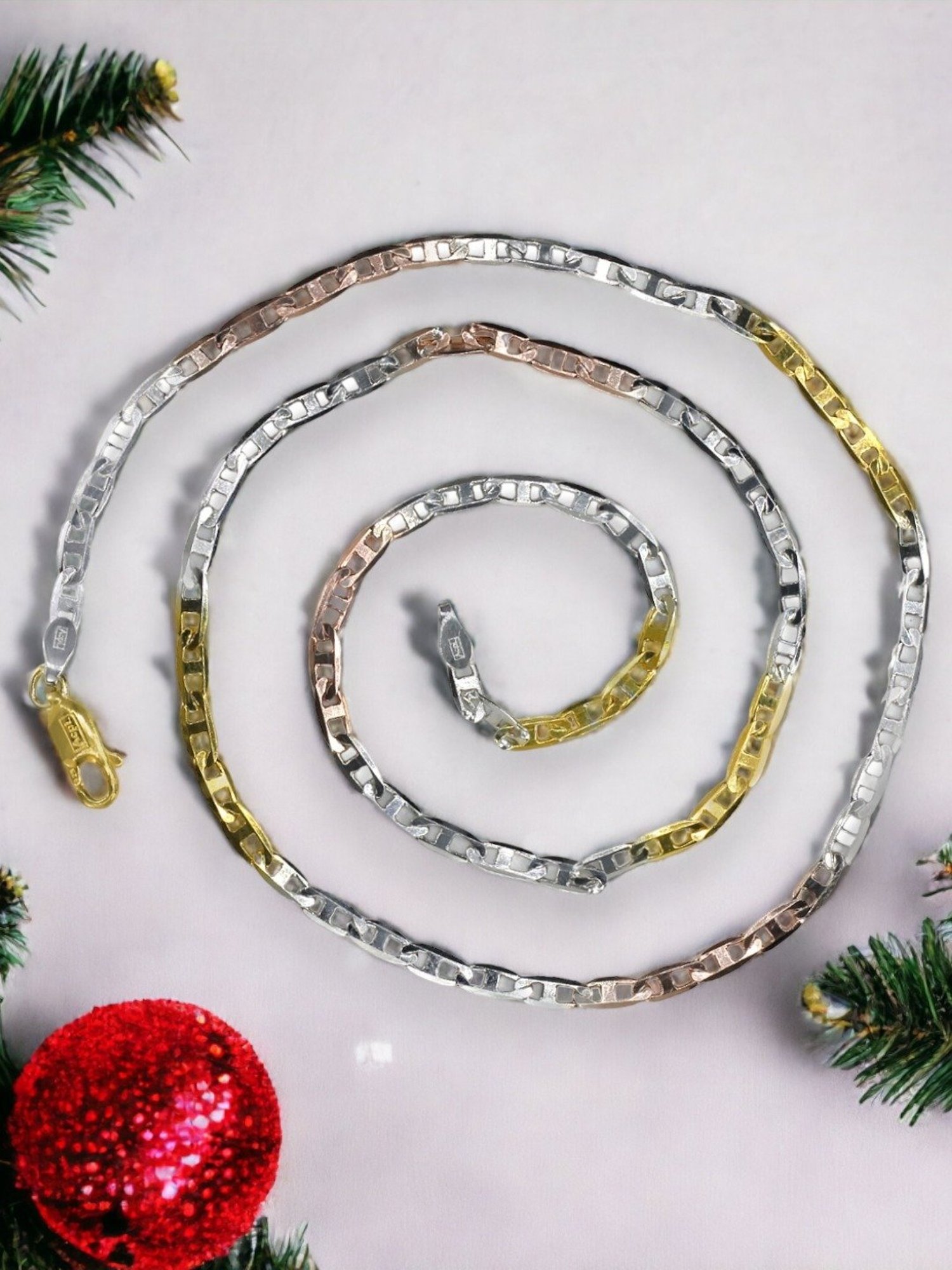 Taraash 92.5 Sterling Silver Rolo Neck Chain