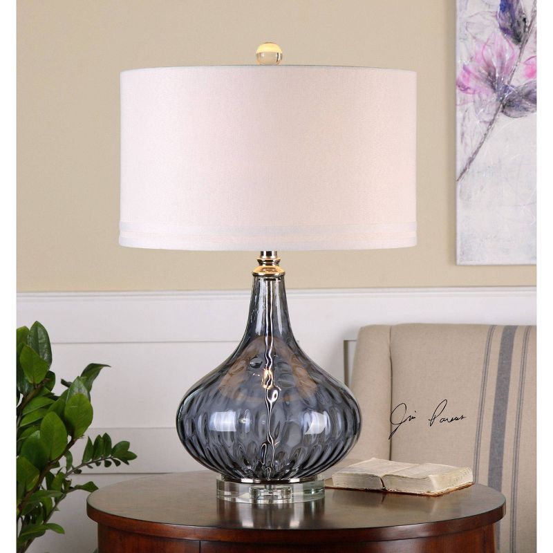 Uttermost Sutera Water Glass Table Lamp  - Black Currant