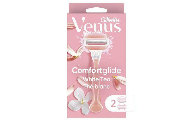 Venus ComfortGlide White Tea Women's Razor + 2 Razor Blade Refills