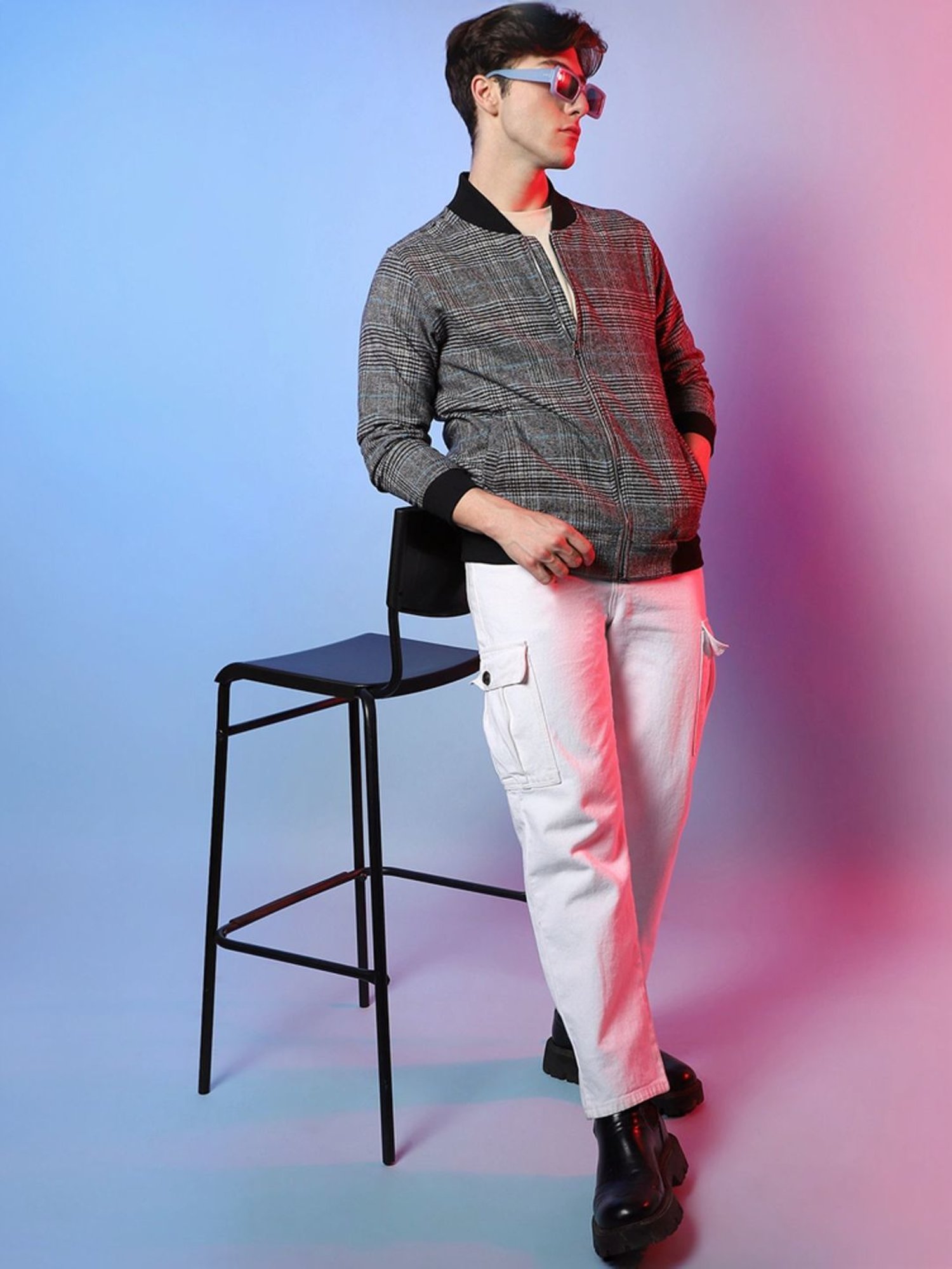 Hummel Blue Regular Fit Solid Jacket