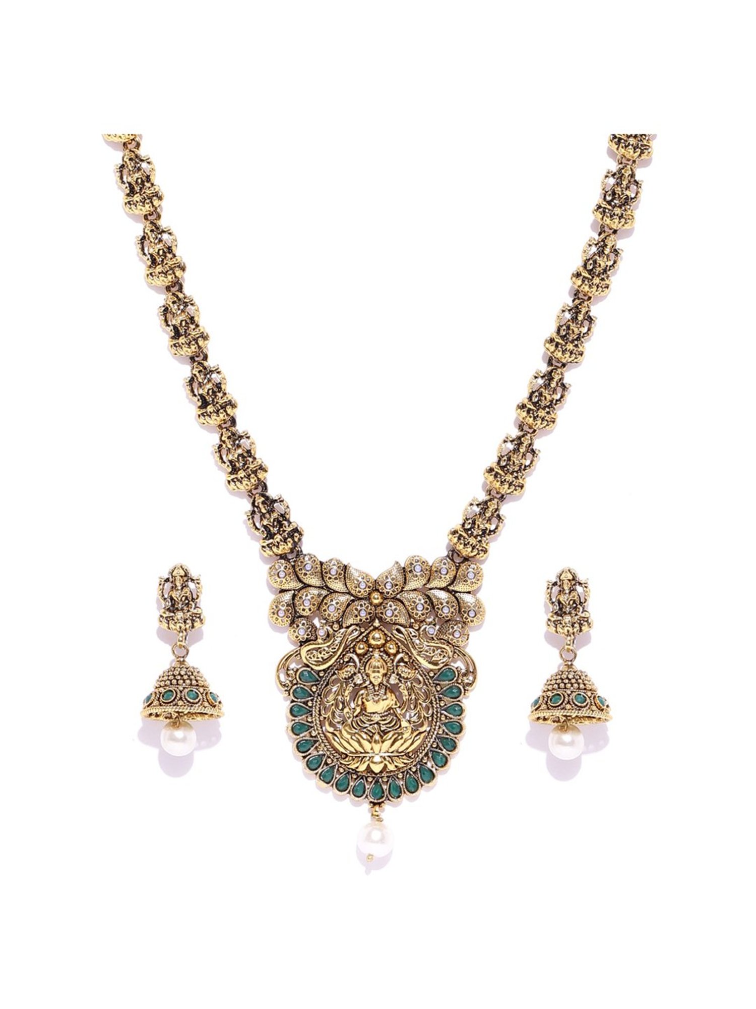 Zaveri Pearls Ethnic Golden Alloy Set