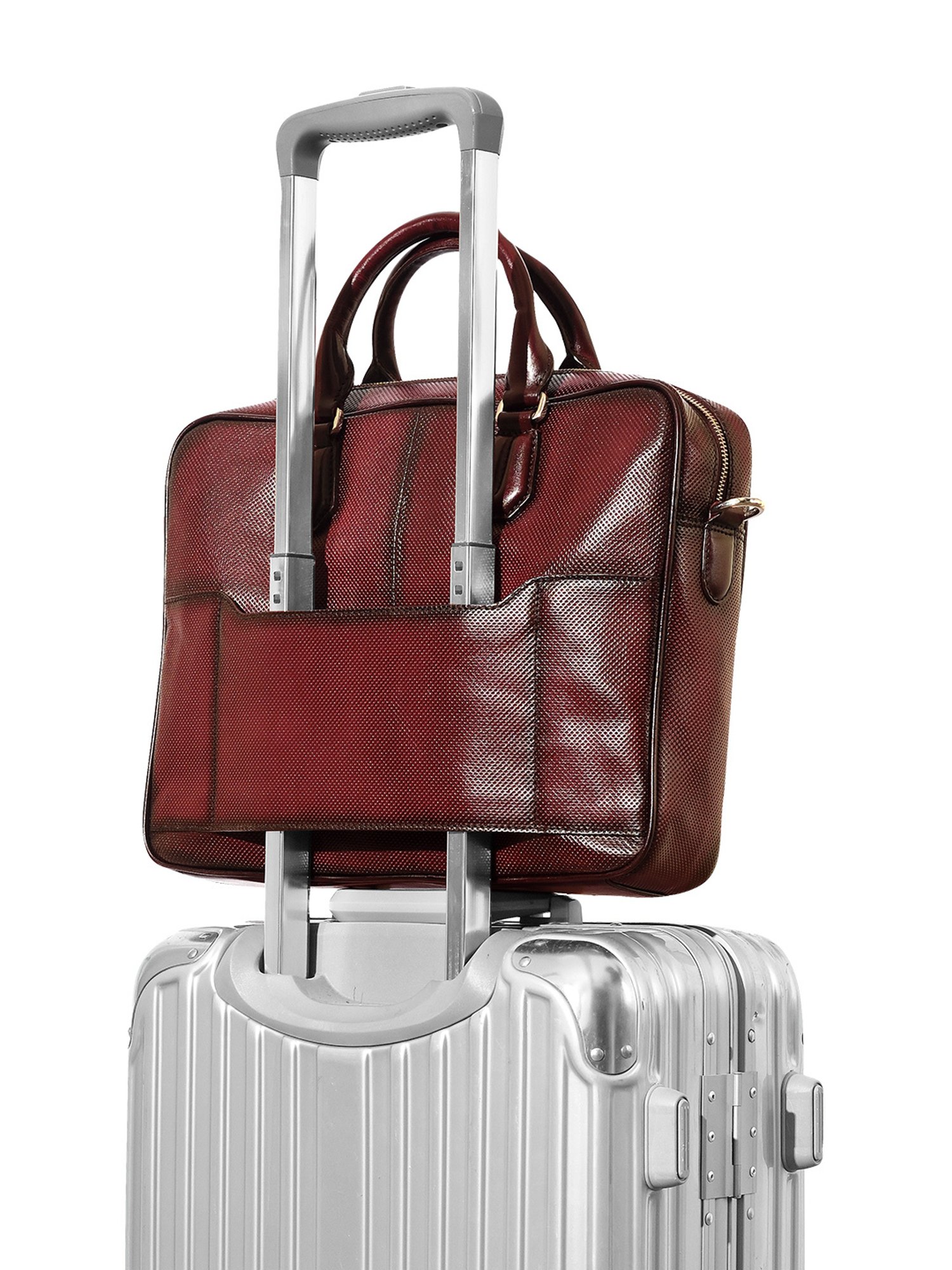 Eske Wine Textured Large Messenger Bag