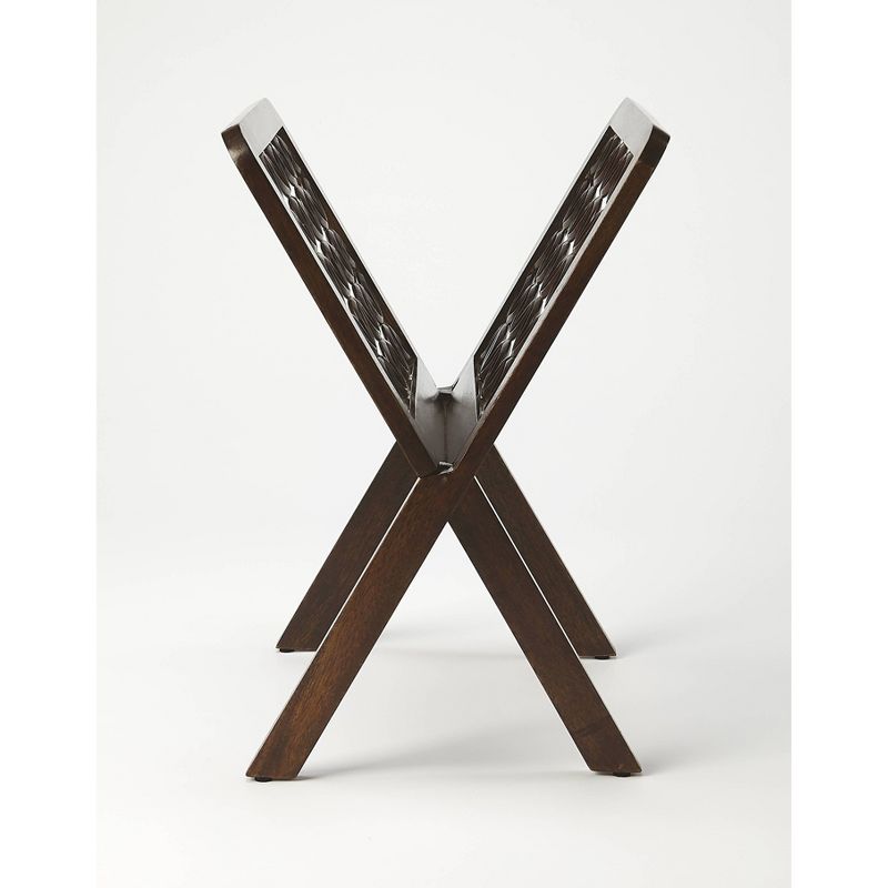 Quogue Decorative Wood Magazine Basket Cocoa - Butler Specialty