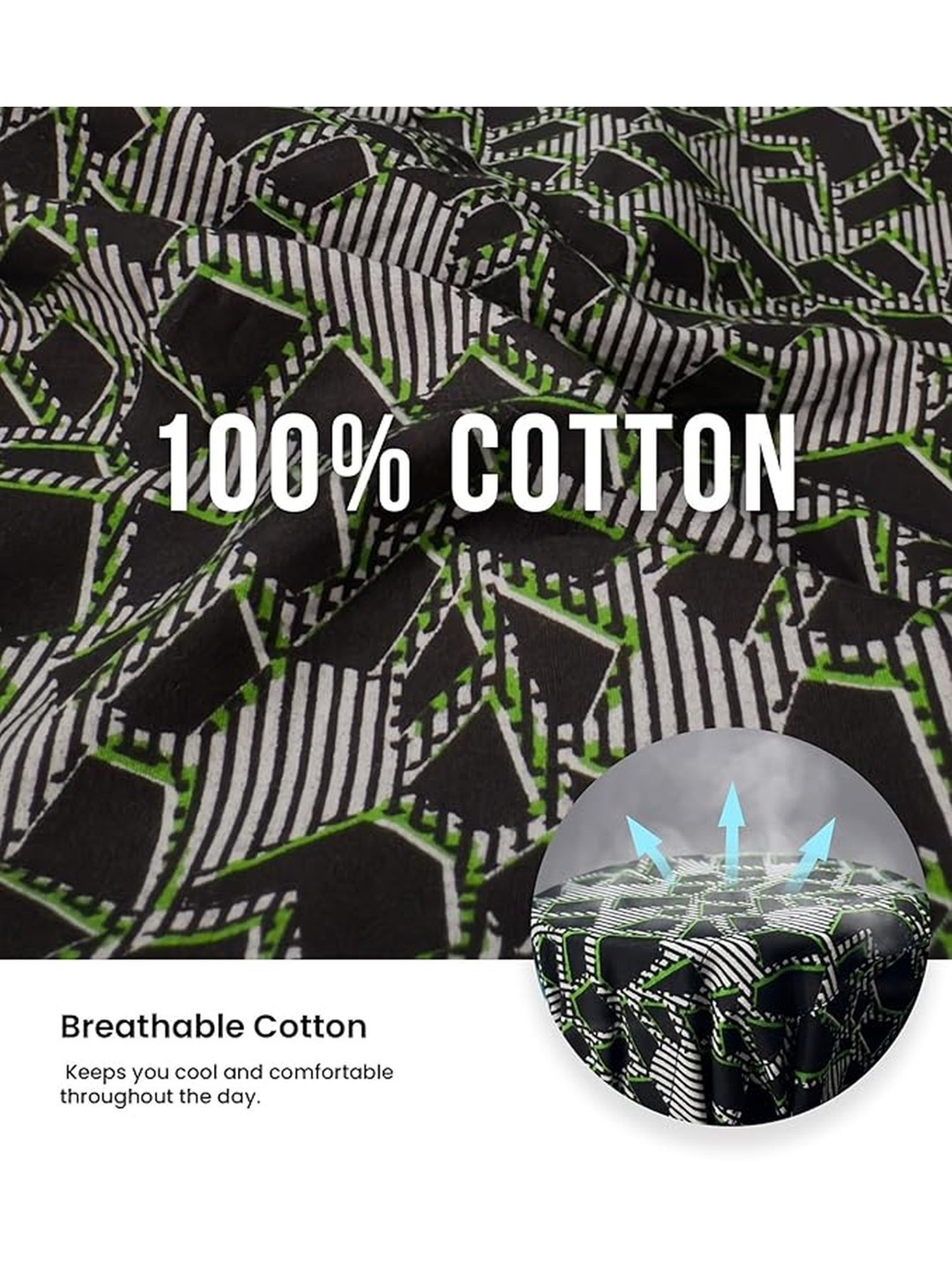 Freecultr Black & Bits Marine Cotton Regular Fit Printed Lounge Shorts - Pack Of 2