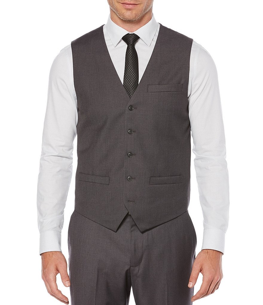 Perry Ellis Big & Tall Solid 5-Button Vest