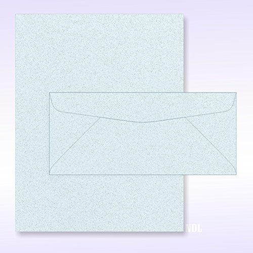 NextFiber 8-1/2" x 11" Letter Heads & #10 Reg. Envelopes Create invitations, Certificates, Events, Parties, Birthday , Showers, Proposals, Presentations, Resumes and much more (Ice Blue)