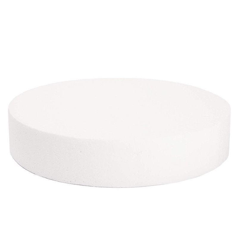 Bright Creations  4-Pack White Round Foam Cake Dummy for Party Decorations and Wedding Display (4 Sizes)