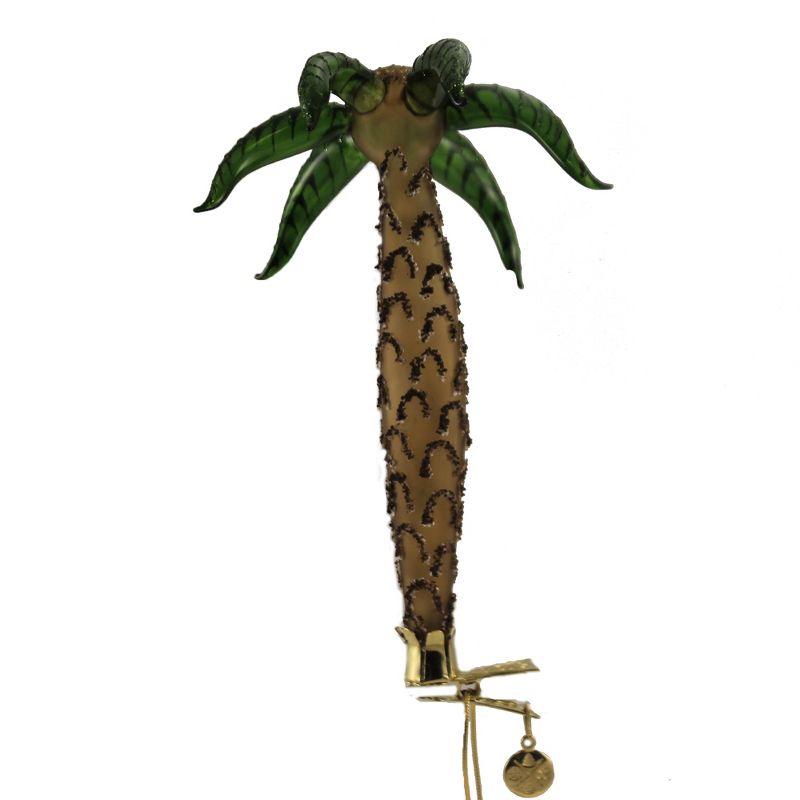 Morawski 6.75" Palm Tree Clip On Ornament Free Blown Nativity  -  Tree Ornaments