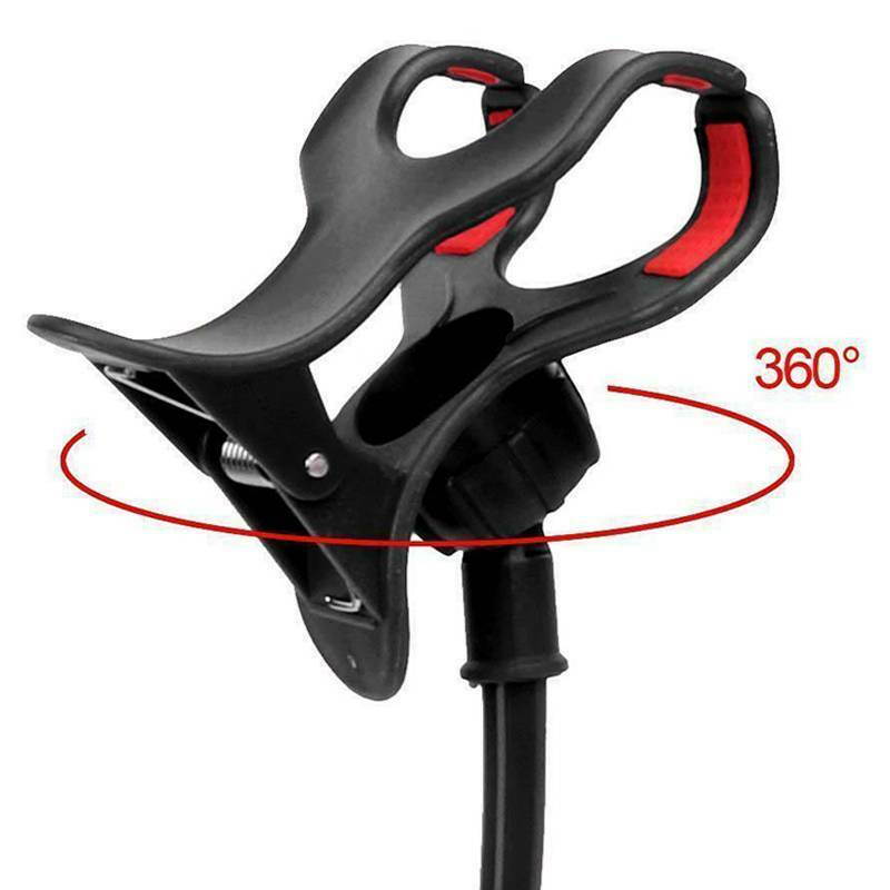 Gooseneck Bed Phone Holder Mount, Flexible Long Arm Clip Clamp for Desk, Lazy Bracket Bedside Stand, Compatible with iPhone X/8/7/6/6s/5 Samsung S8/S7 - Dark Blue