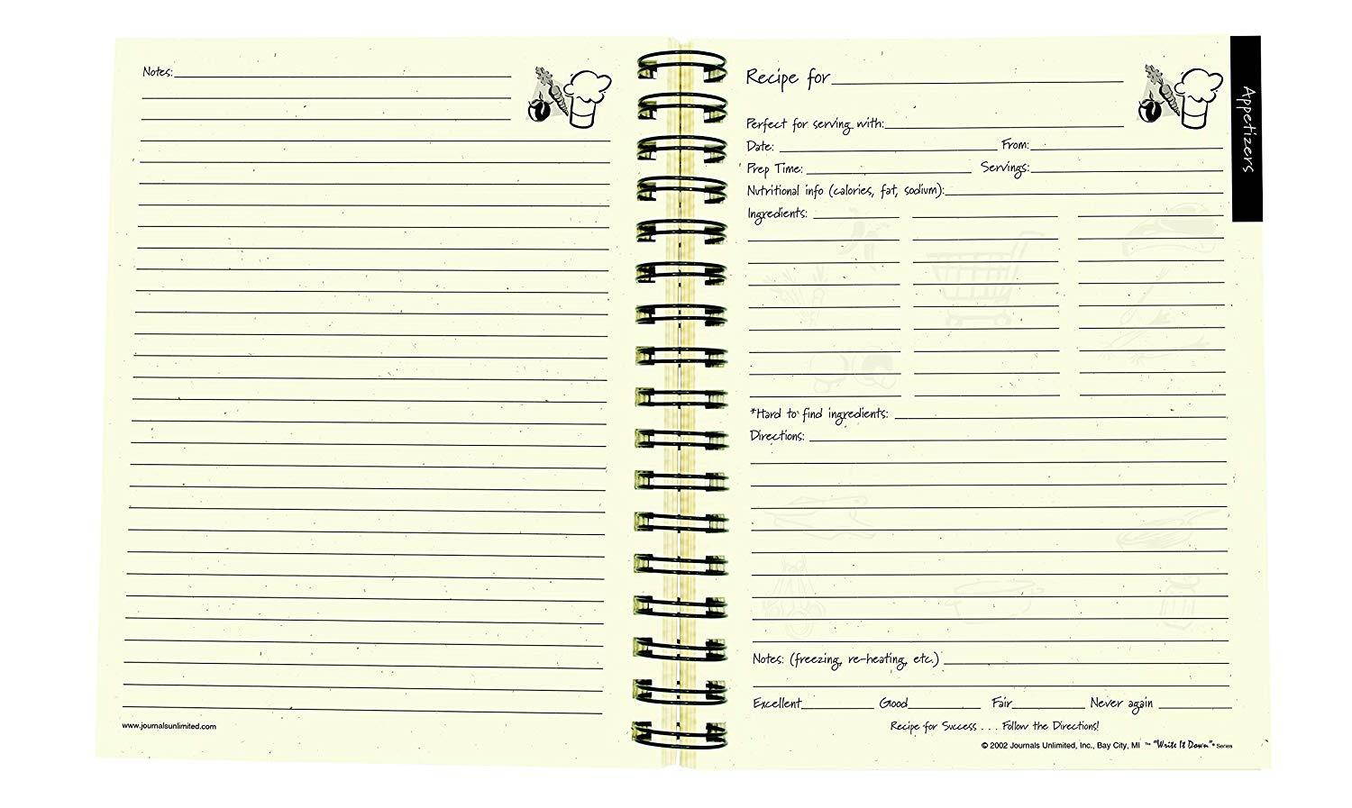 Recipes, A Cooking Journal - Kraft Hard Cover