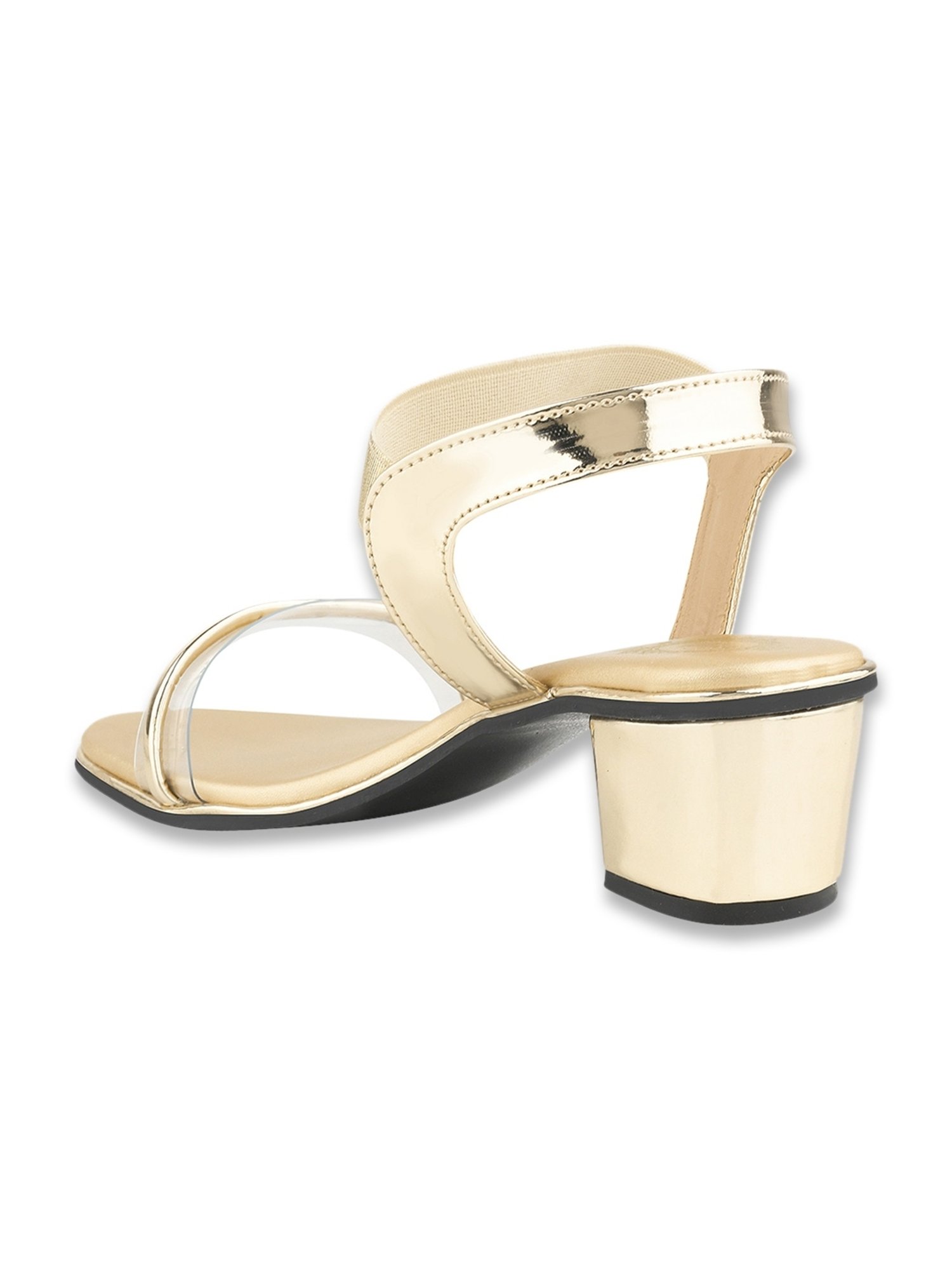 Shoetopia Women's Gold Ankle Strap Sandals