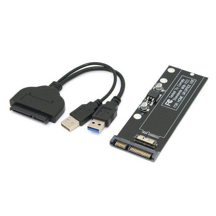 USB 3.0 to SATA 22p Hard Disk Drive PCBA Adapter for 2010 2011 MacBook Air 12+6pin SSD HDD Converter
