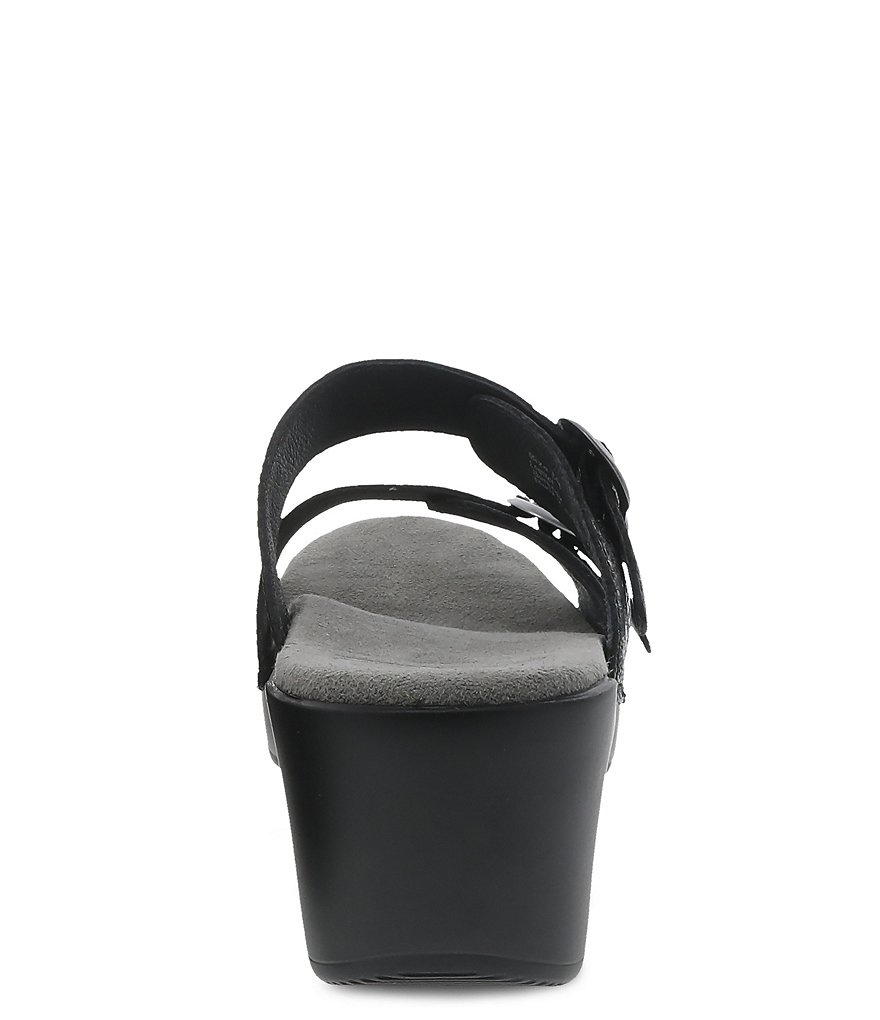 Dansko Sophie Metallic Python Slide Sandals