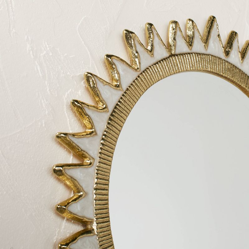Sun Burst Cast Wall Mirror Brass - Opalhouse™ designed with Jungalow™