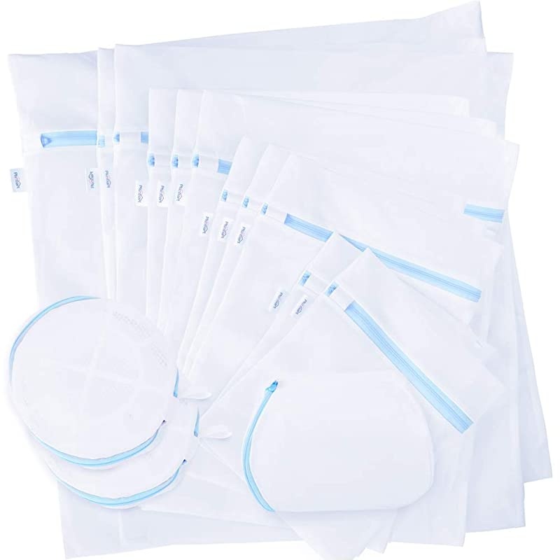 5 Pack Mesh Laundry Bags for delicates Bra Lingerie Wash Bags Zipper Travel Laundry Bag