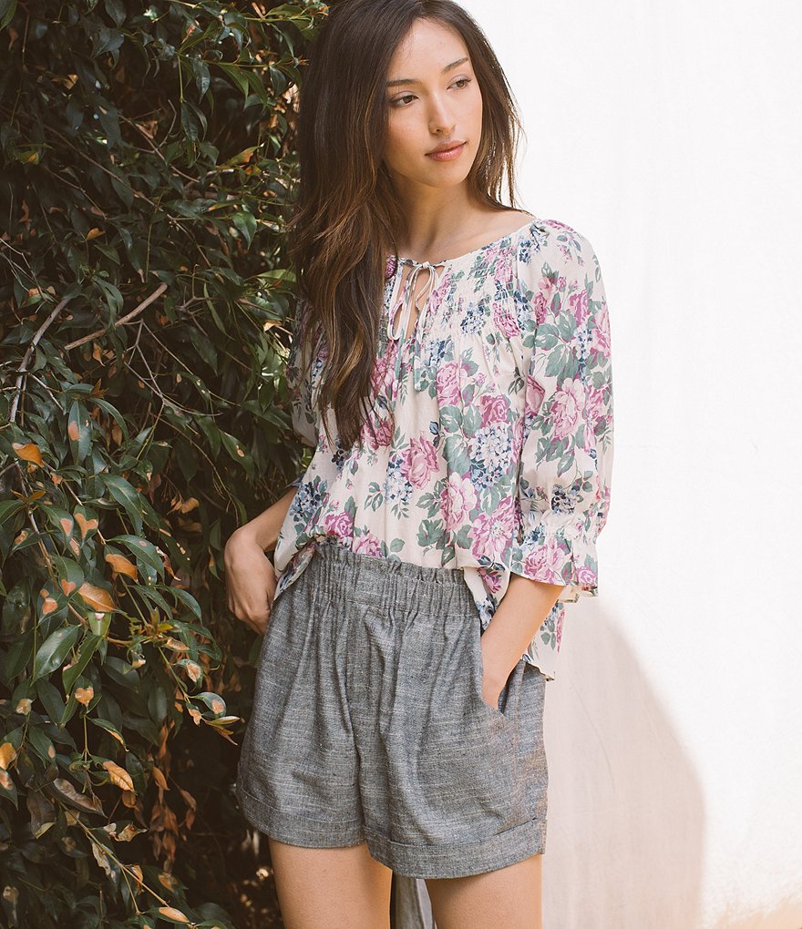 KENDALL + KYLIE White High Rise Sports Shorts