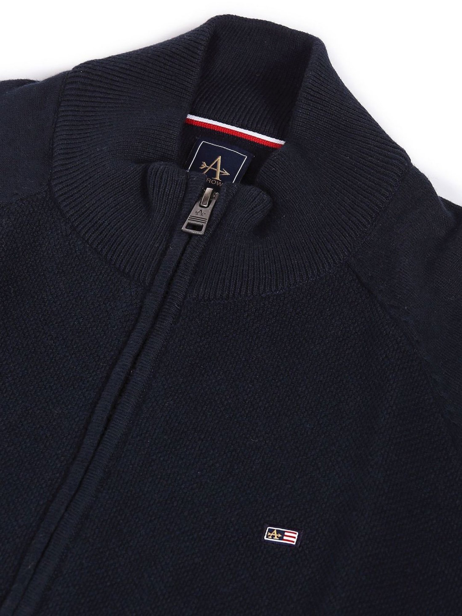 Arrow Sport Navy Blue Cotton Regular Fit Sweater