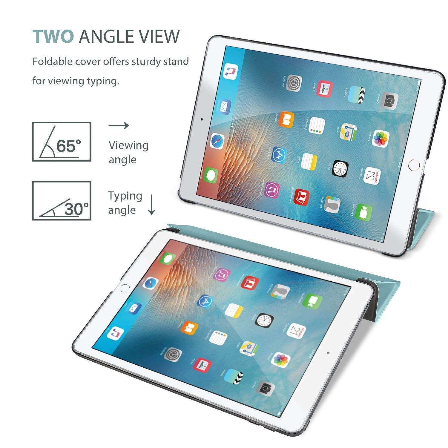 ProCase iPad 9.7 Case 2018 iPad 6th Generation Case / 2017 iPad 5th Generation Case - Ultra Slim Lightweight Stand Case with Translucent Frosted Back Smart Cover for Apple iPad 9.7 Inch &ndash;Teal