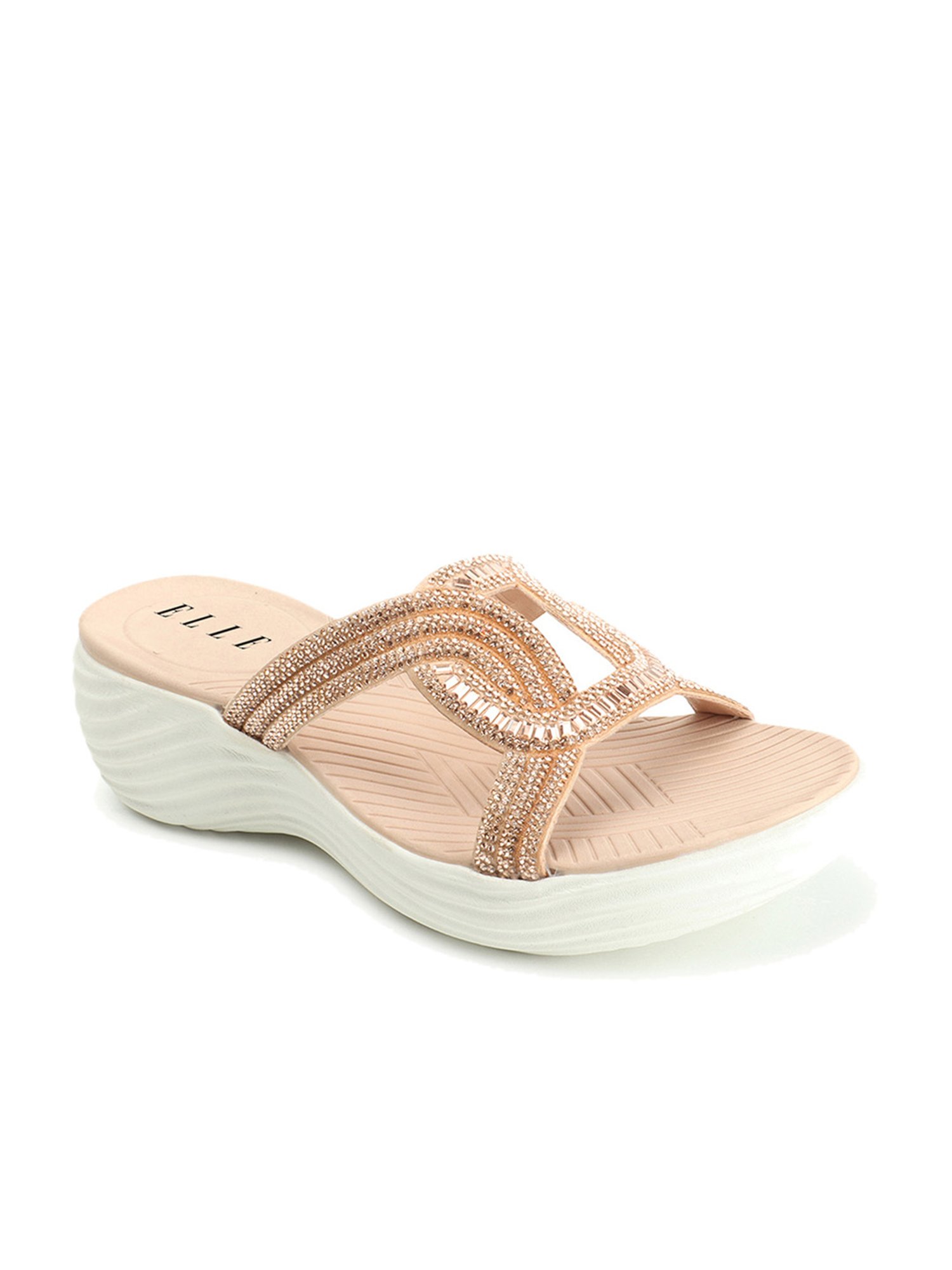 Elle Women's Pink Thong Wedges